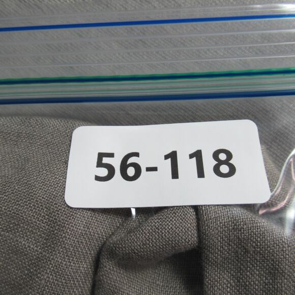 Lina Tomei Dress Large Taupe Linen Beaded Stretch Knit Career Sustainable Italy - Picture 9 of 9